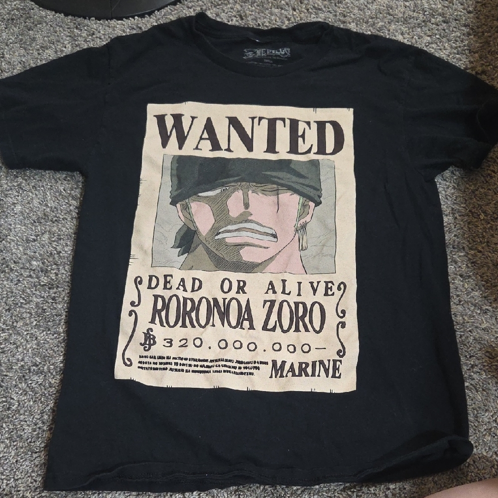 One Piece Tee With Roronoa Zoro - Like New!